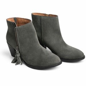 Vionic Charcoal Suede Ankle Booties
